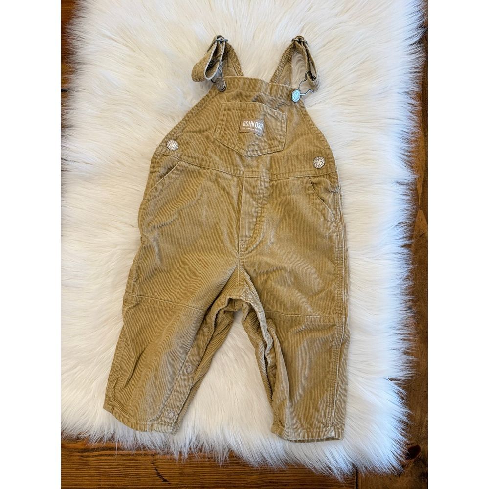 Oshkosh‎ khaki cord overalls size 18m EUC